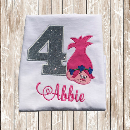 Trolls Embroidered Birthday Number Top
