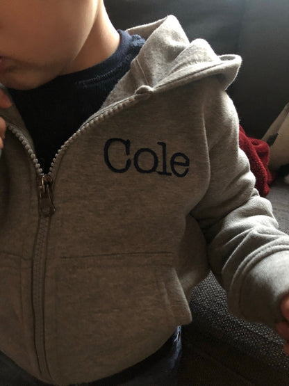 Personalised Zip Up Hoodies Kids