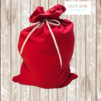 Santa Sack Personalised Red Fleece