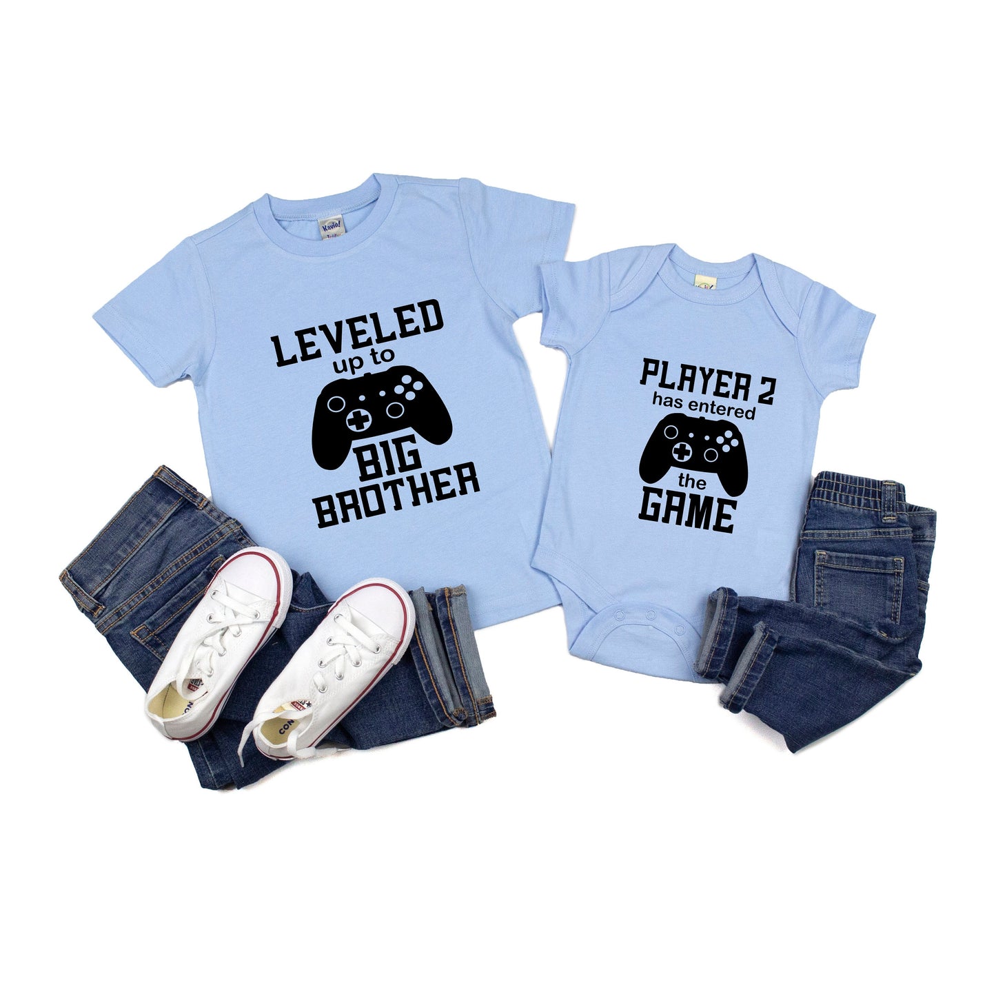 Matching Big Brother Little Brother T-Shirts, New Baby Outfit