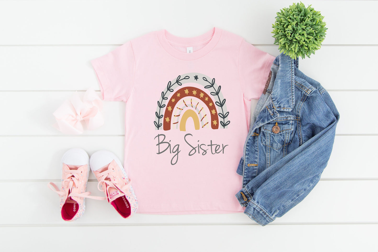 Big Sister Rainbow T-Shirt / Unique New Baby Announcement / Pregnancy Announcement / New Baby Outfit