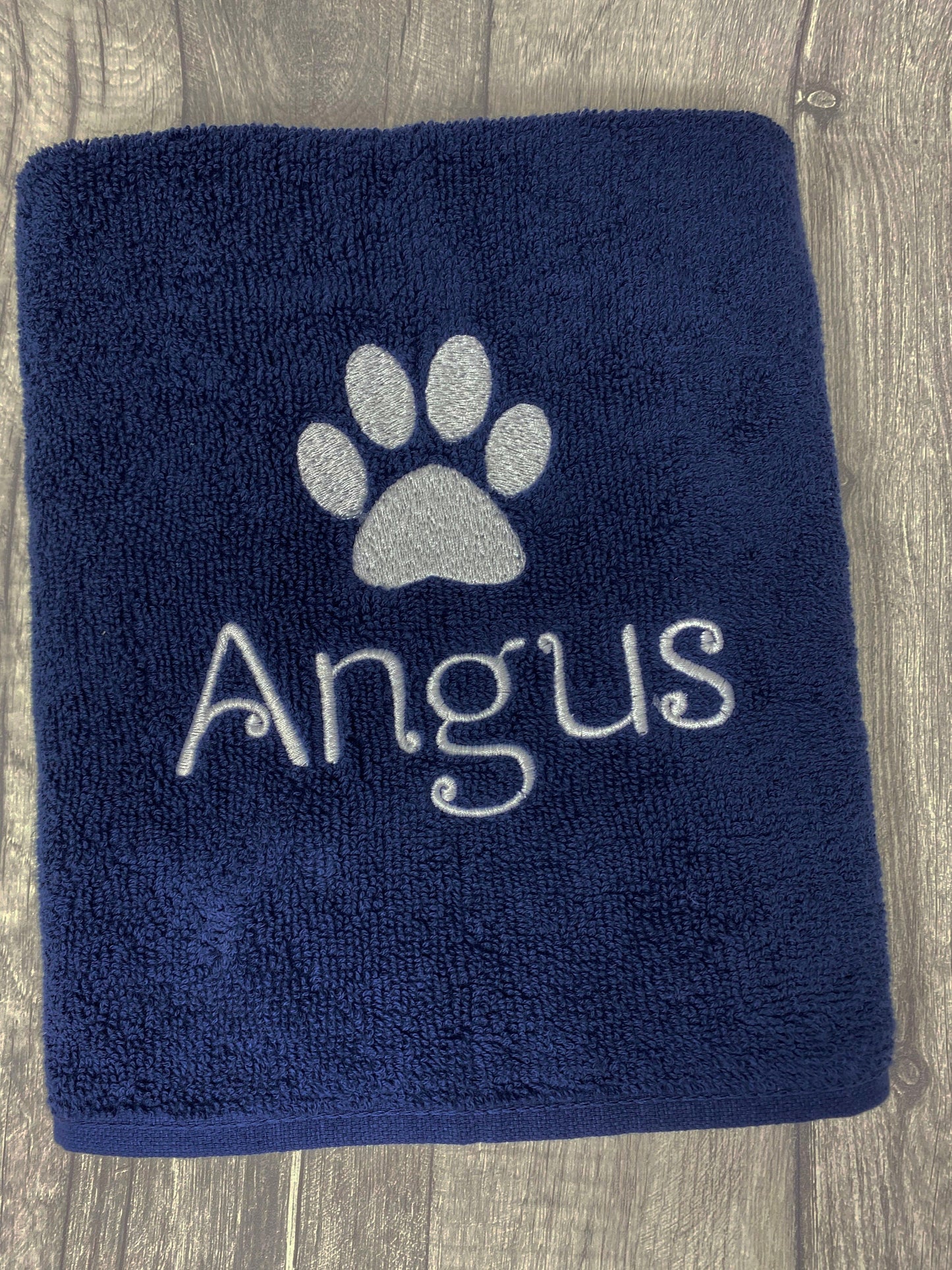 Puppy Dog Towel, Embroidered Dog Paw