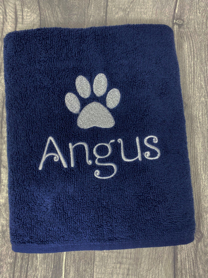 Personalised Dog Paw Print Towel