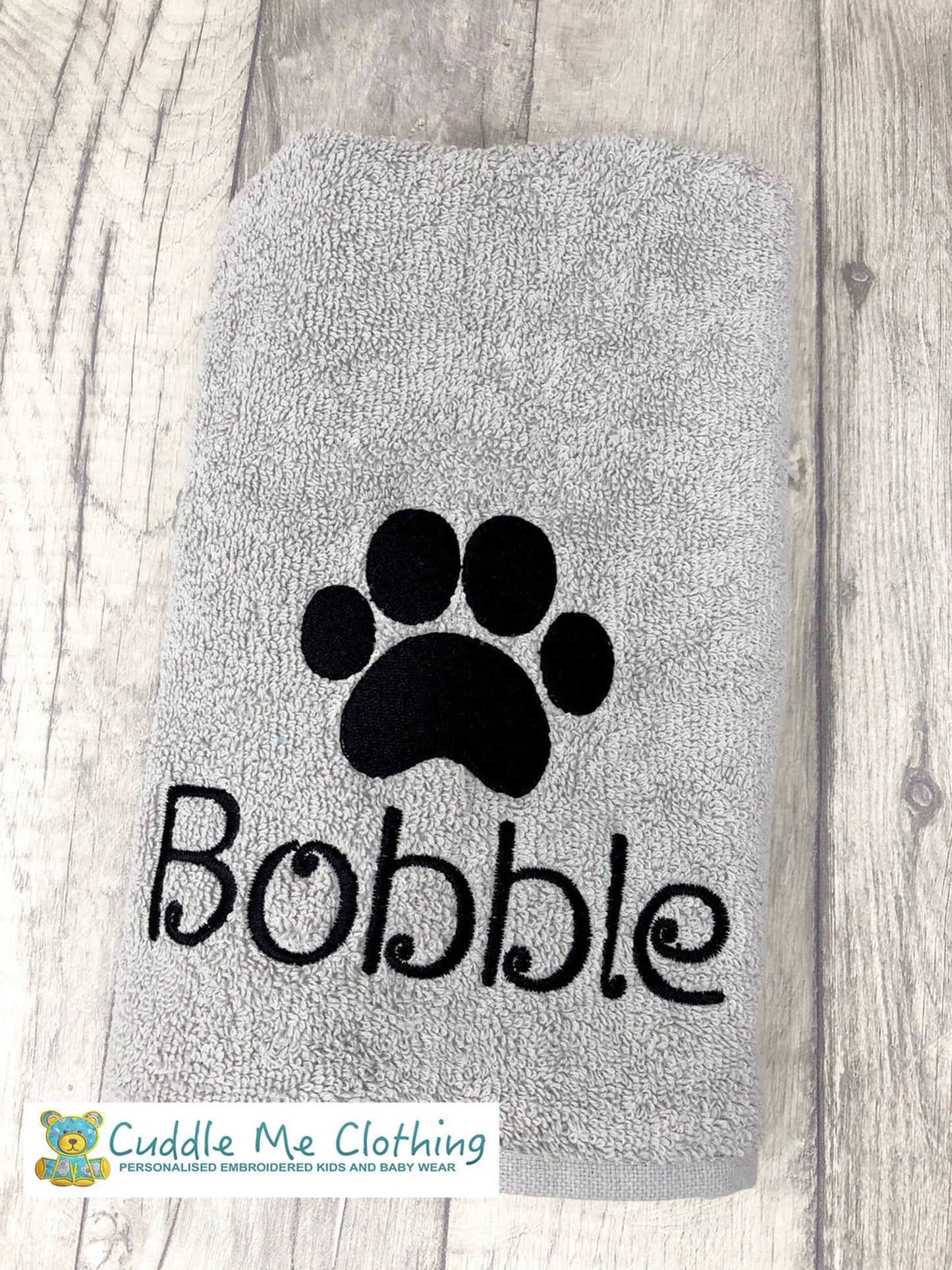 Personalised Dog Paw Print Towel