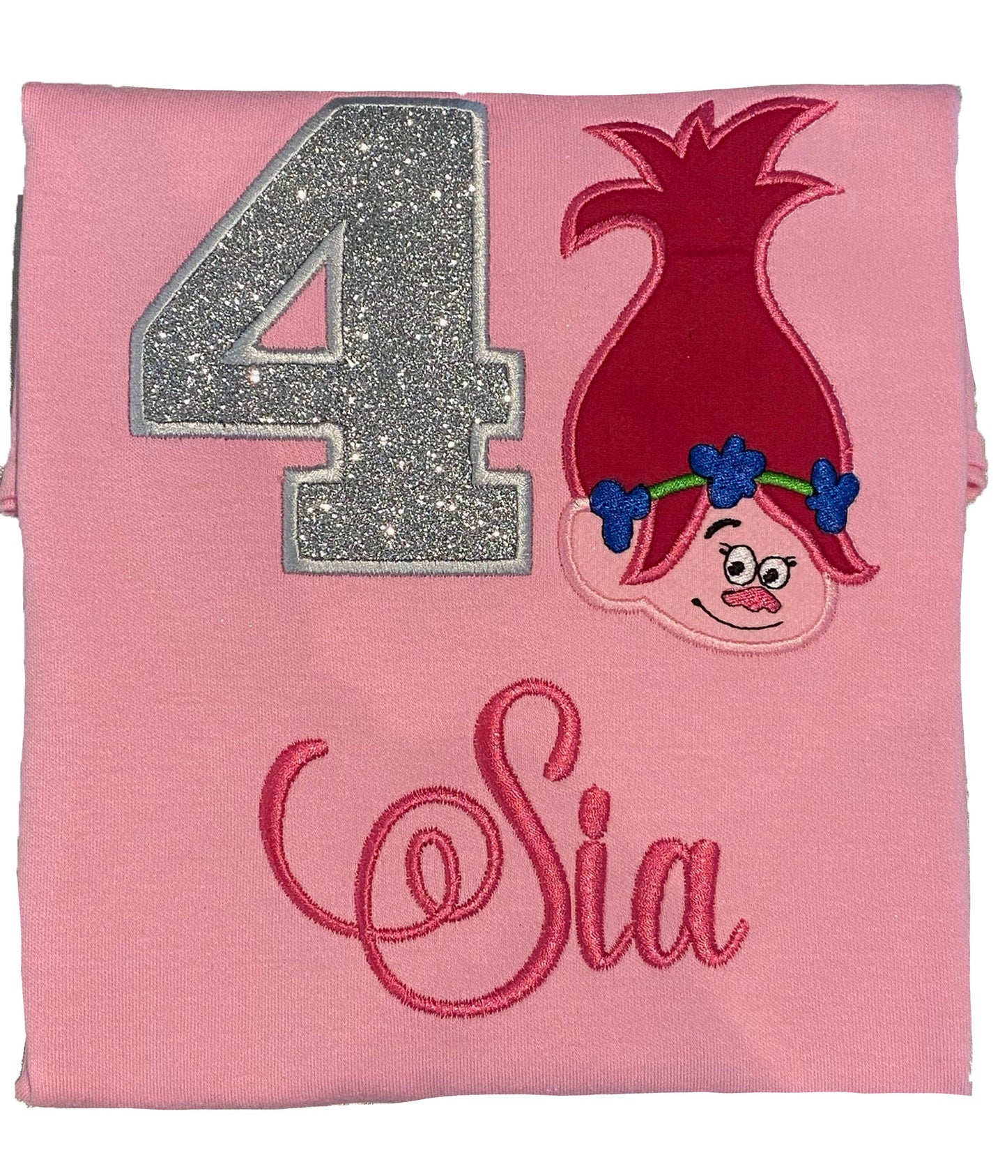Trolls Embroidered Birthday Number Top