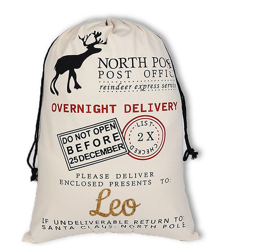 Personalised reindeer sack