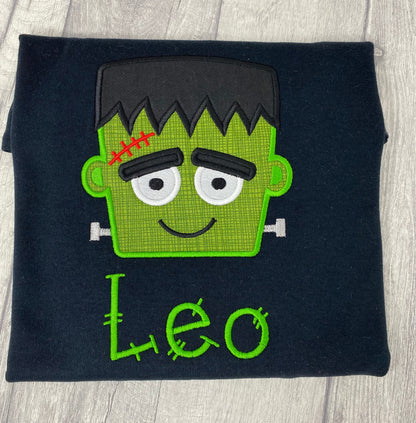 Frankenstein Embroidered Halloween Top