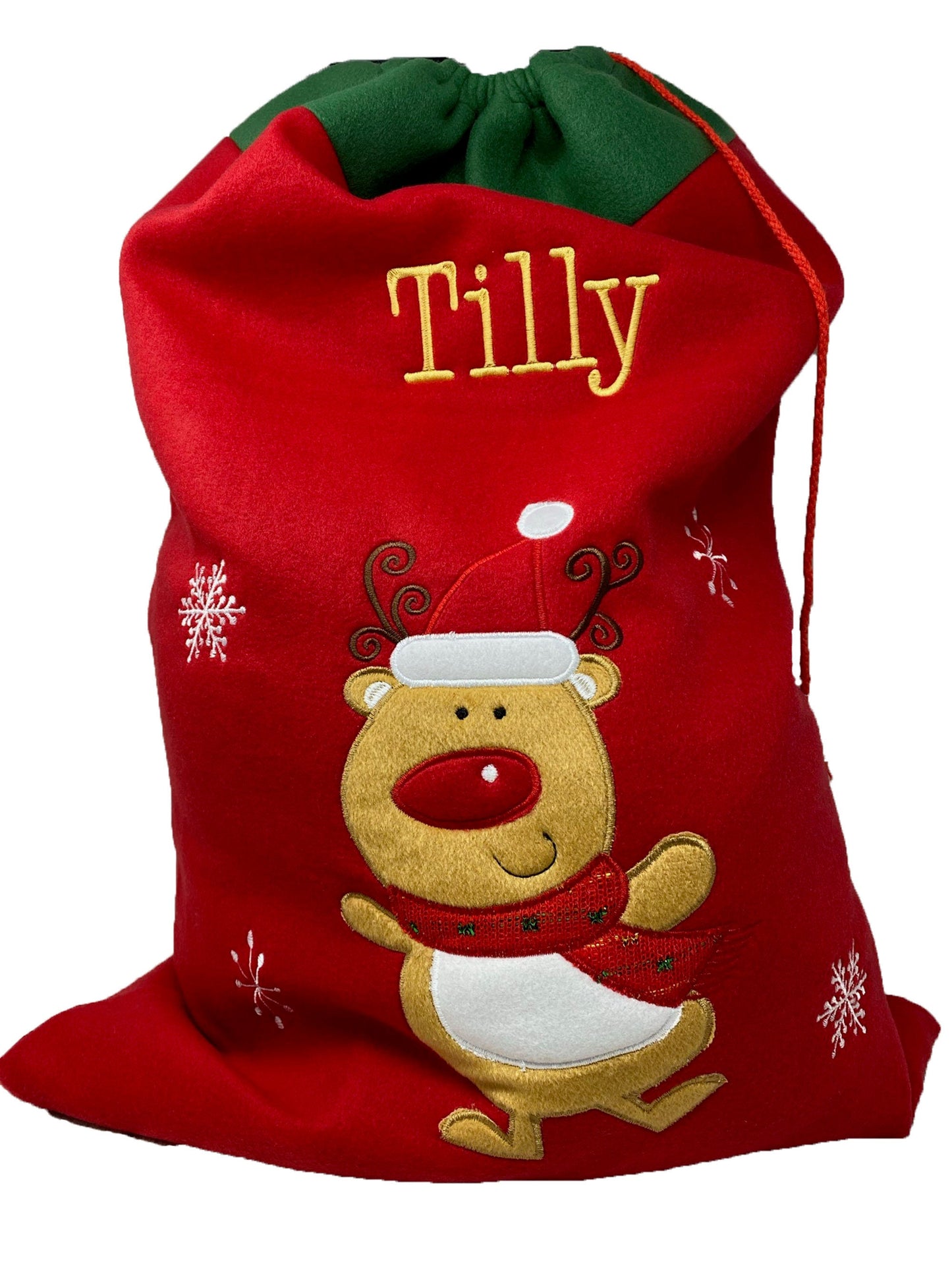 Santa Sack Personalised Red Fleece