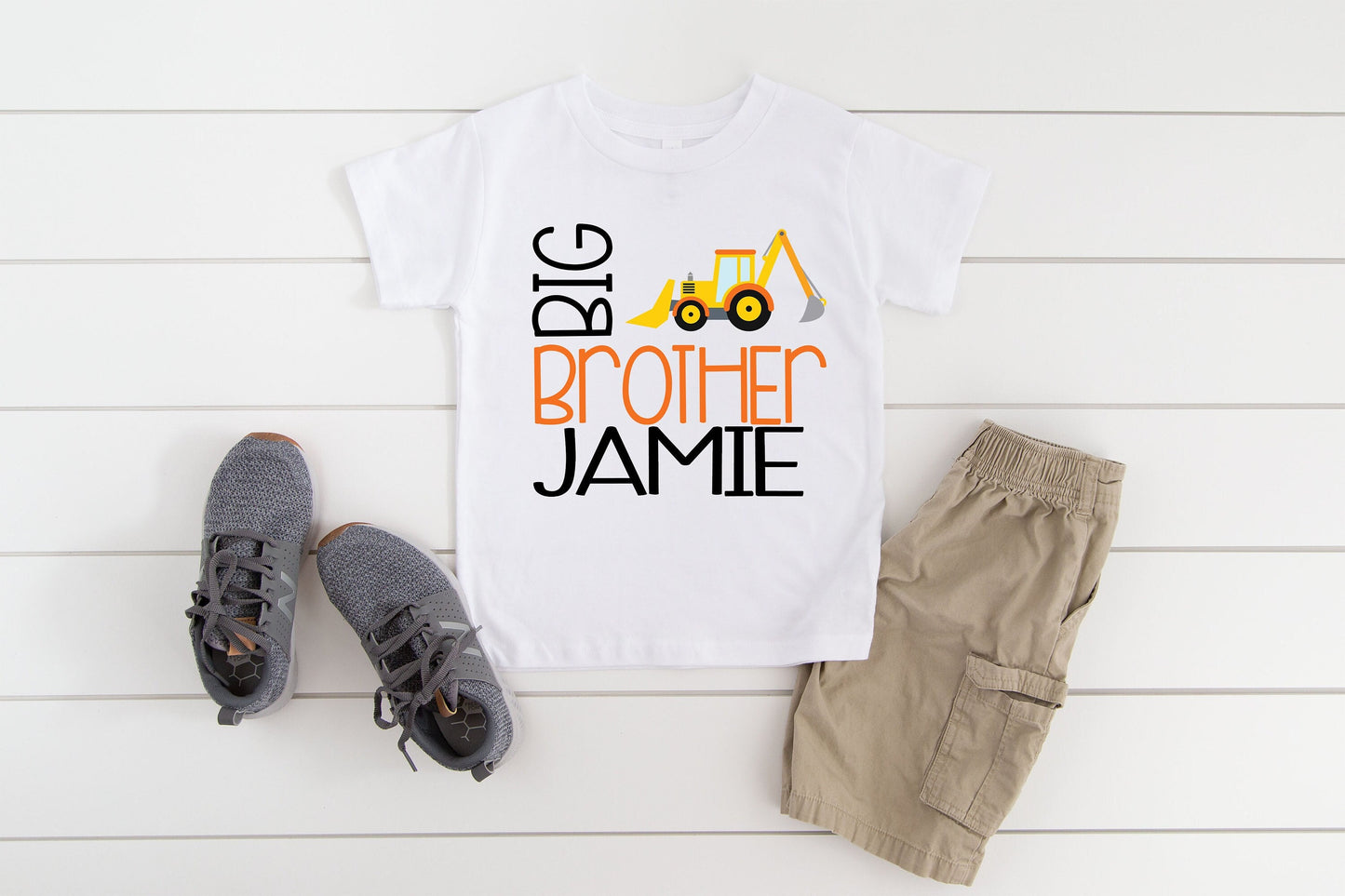 Big Brother Digger T-Shirt / Tractor T-Shirt / Big Brother Outfit / Big Brother Announcement / New Baby Outfit / Pregnancy Announcement