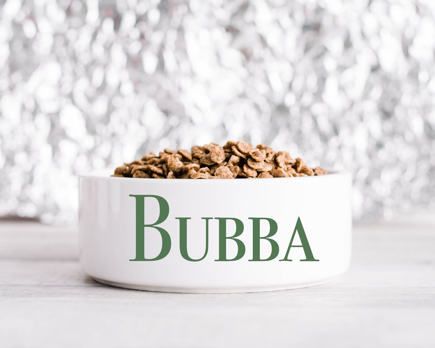 Personalised Large White Dog Bowl, Regal Bowl For Your Pet, Cat Bowl, Rabbit Bowl