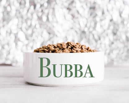 Personalised Large White Dog Bowl, Regal Bowl For Your Pet, Cat Bowl, Rabbit Bowl