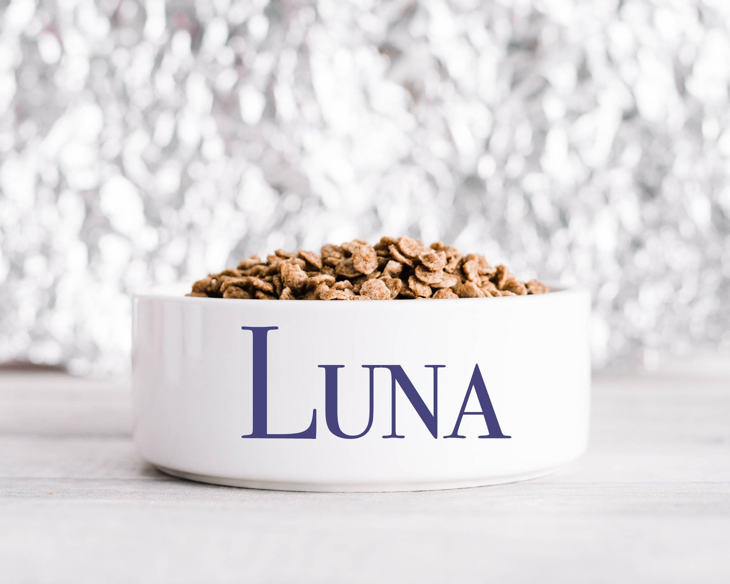 Personalised Large White Dog Bowl, Regal Bowl For Your Pet, Cat Bowl, Rabbit Bowl