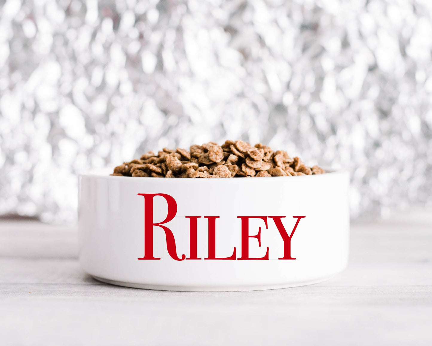 Personalised Large White Dog Bowl, Regal Bowl For Your Pet, Cat Bowl, Rabbit Bowl