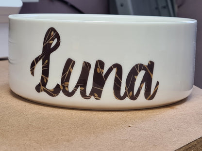 Personalised Large Dog Bowl / Regal Bowl For Your Pet / Cat Bowl / Rabbit Bowl / Patterned Dog Bowl