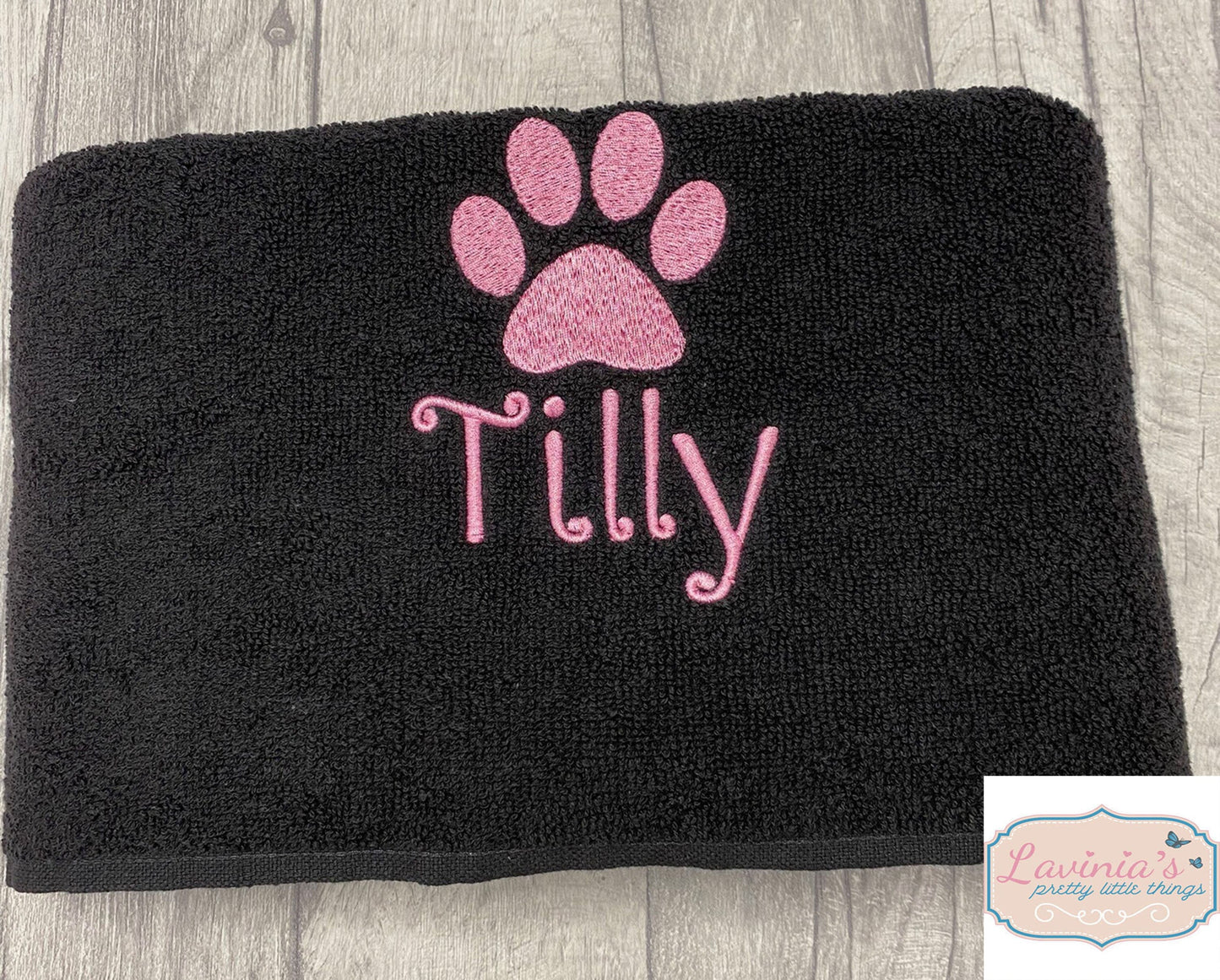 Personalised Dog Paw Print Towel