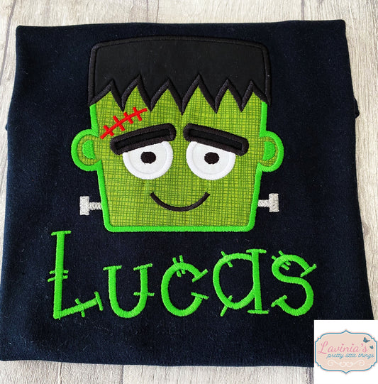Frankenstein Embroidered Halloween Top