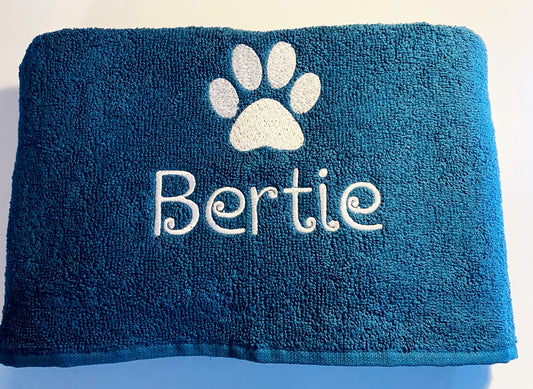 Personalised Dog Paw Print Towel