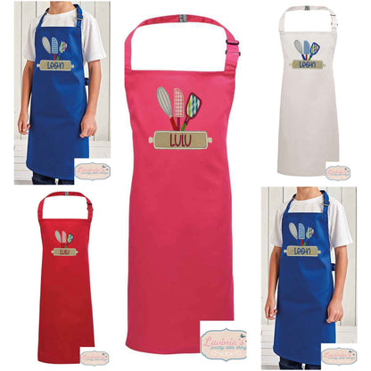 Personalised embroidered children's apron