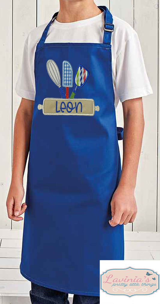 Personalised embroidered children's apron
