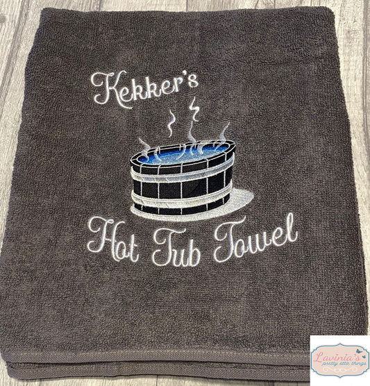 Personalised Hot Tub Towel