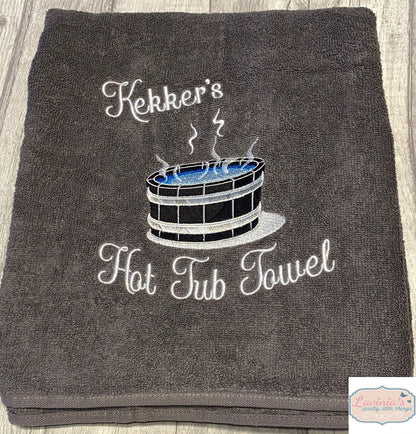 Personalised Hot Tub Towel