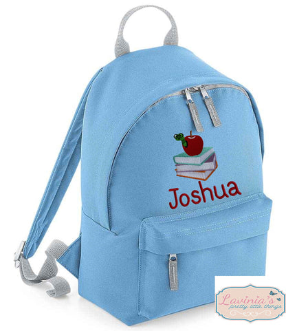 Caterpillar Bookworm toddler backpack, Personalised Embroidered school bag