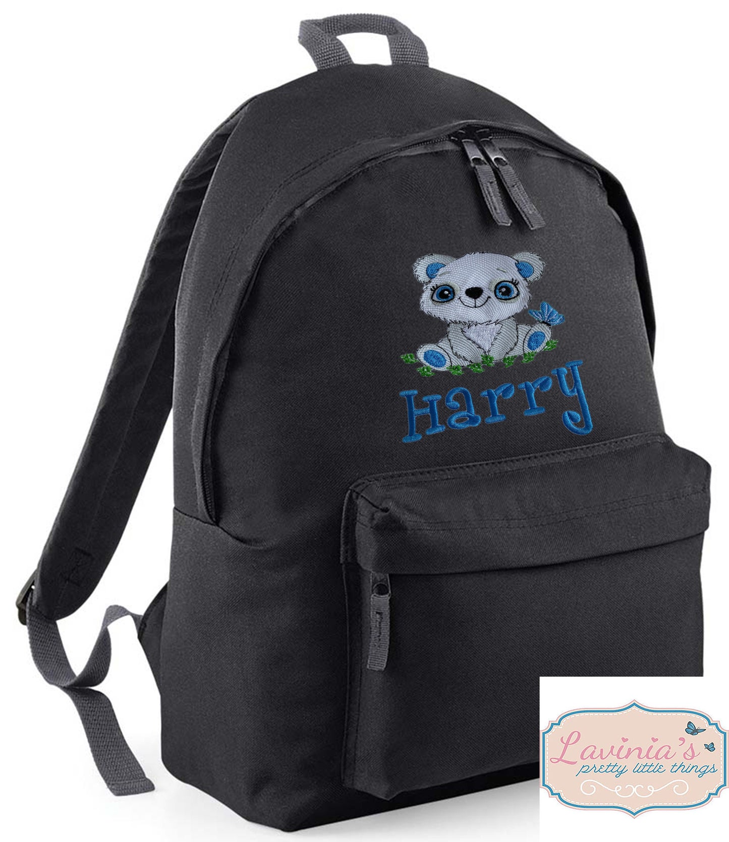 Panda Animal Backpack, Personalised Embroidered Panda Bag