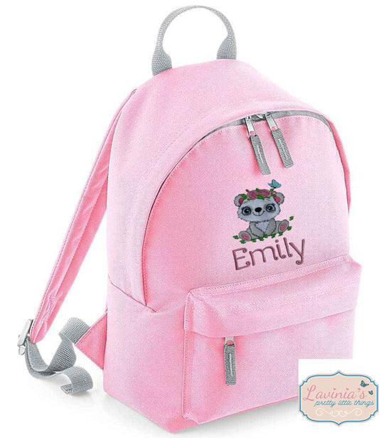Panda Animal Backpack, Personalised Embroidered Nursery backpack