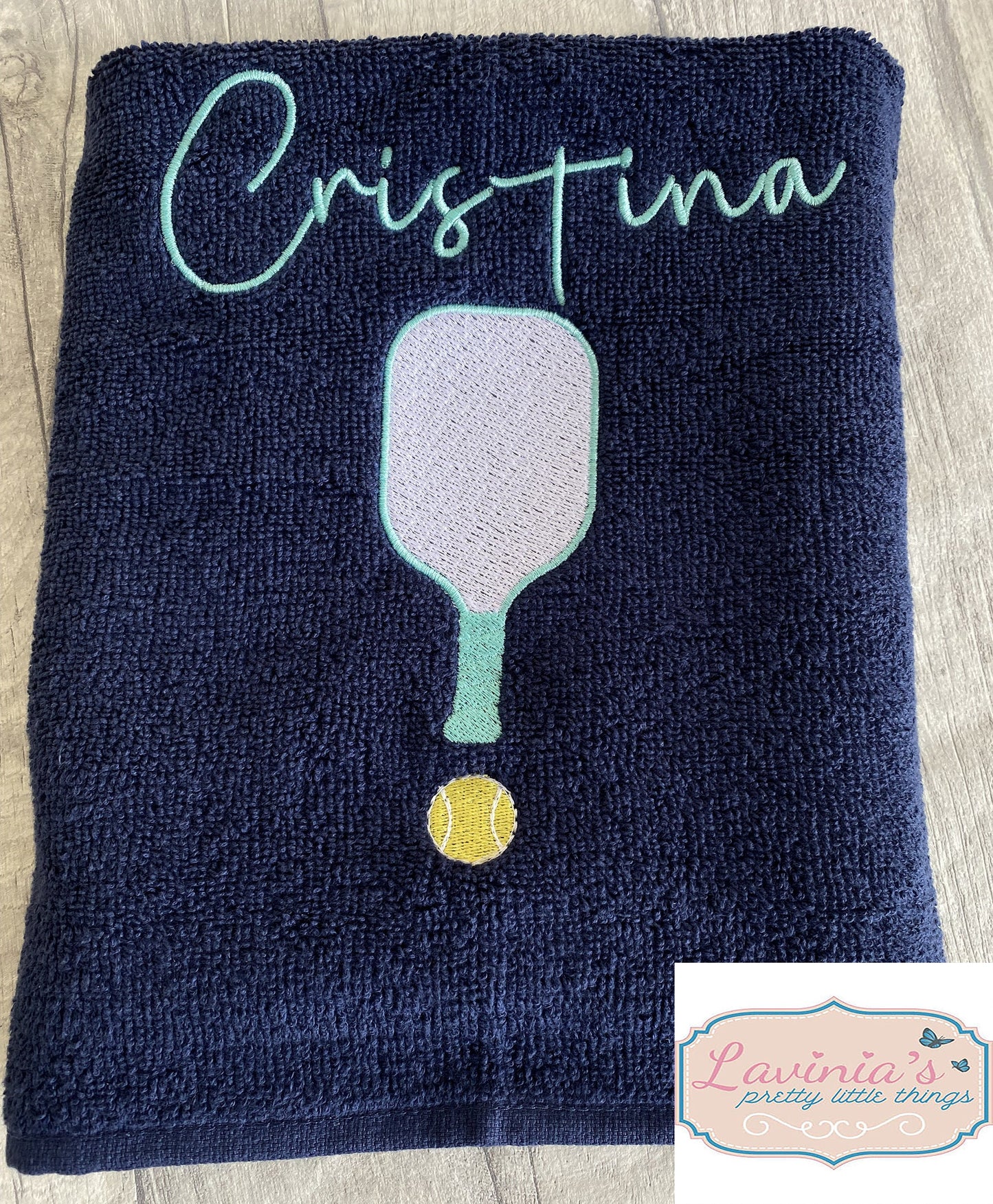 Pickleball Paddel Ball Personalised Towel