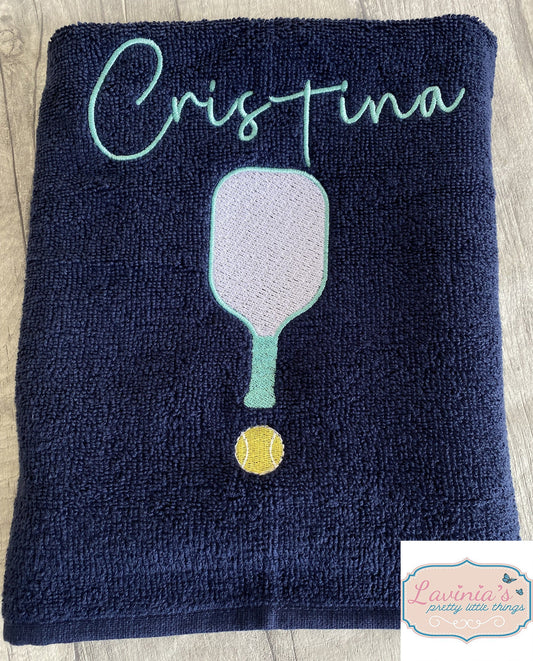 Pickleball Paddel Ball Personalised Towel