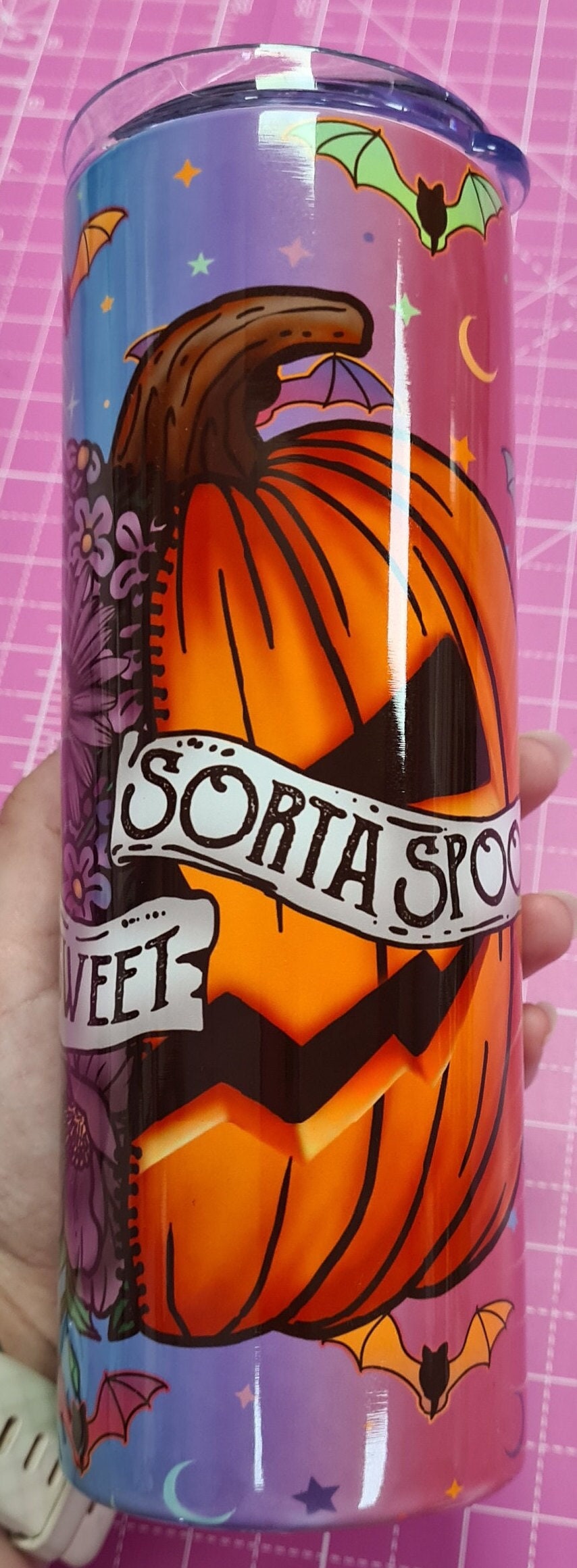sorta sweet sorta spooky tumbler