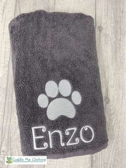 Paw print towel