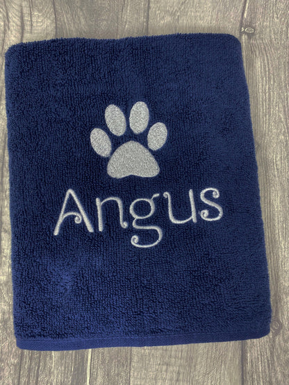 Paw print towel