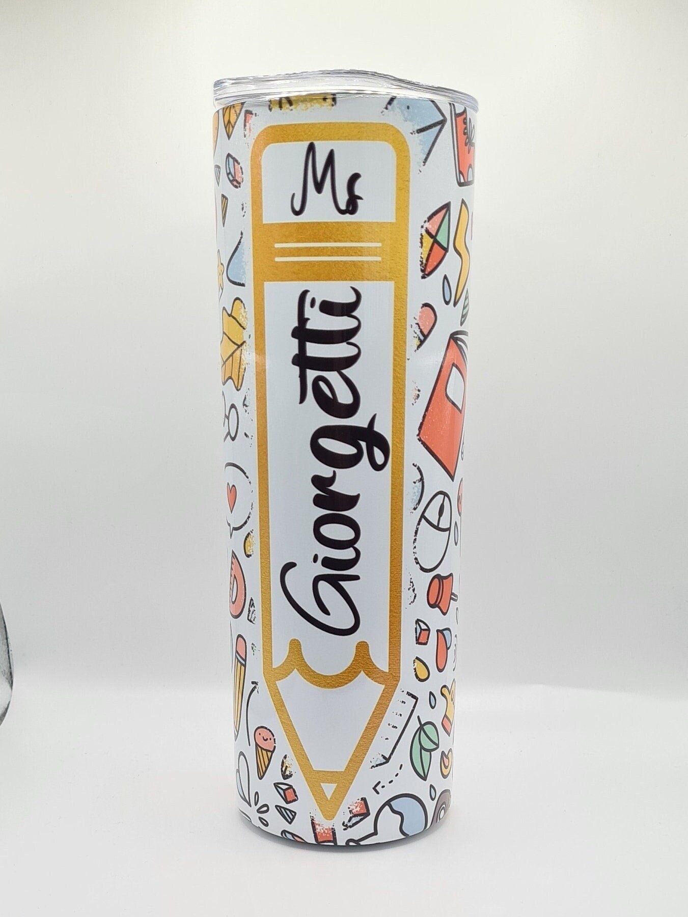 Teacher pencil tumbler