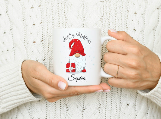Personalised Christmas Gnome Mug / Xmas Gonk Mug