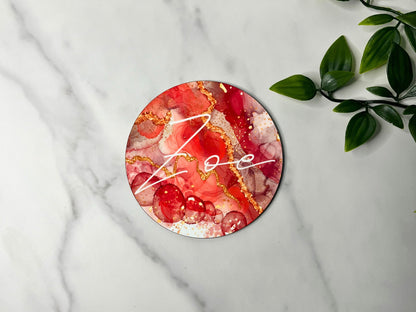 Personalised Pink Marble Mug, Geode Print Mug, Unique Gift For Her, Personalised Mug, Gift For Her