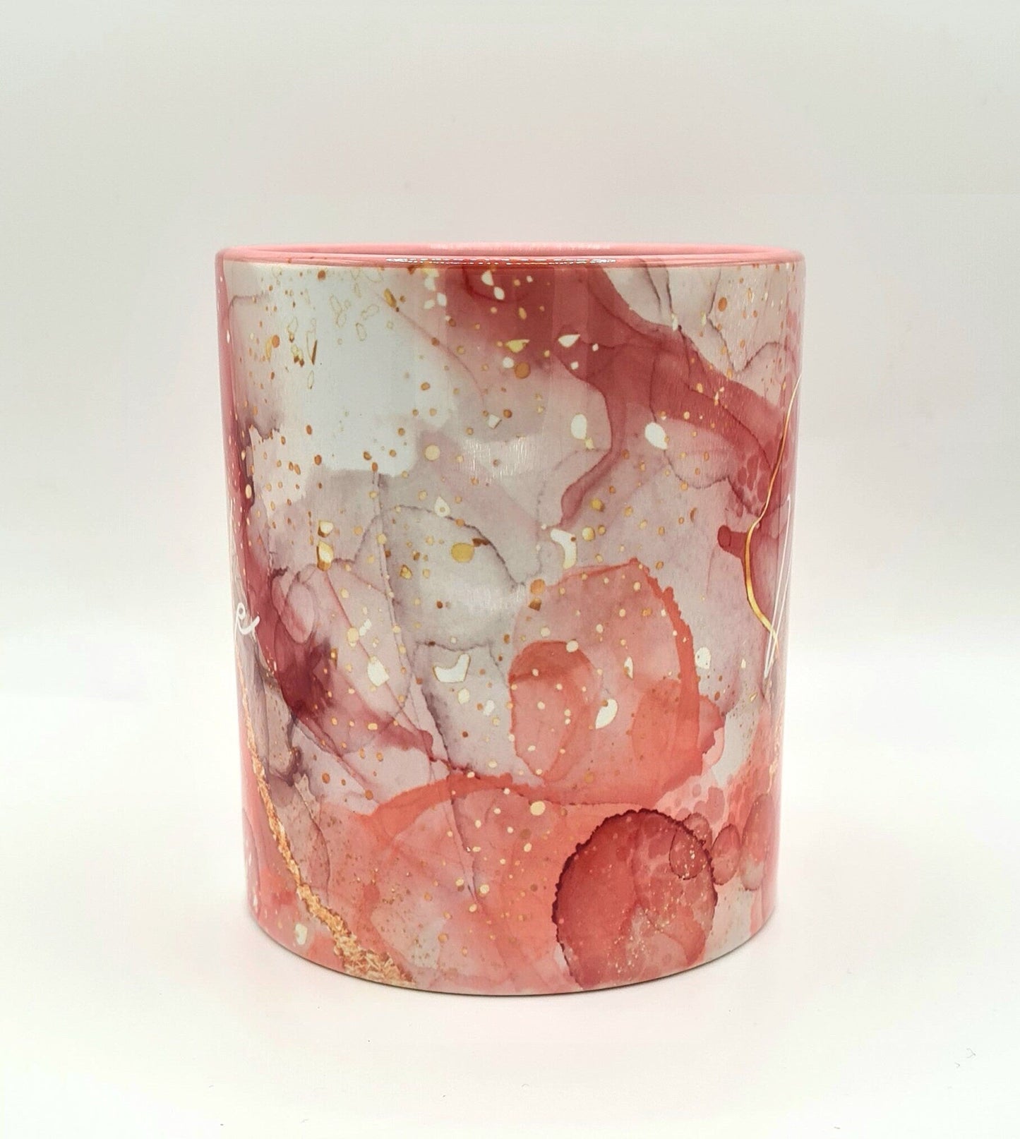 Personalised Pink Marble Mug, Geode Print Mug, Unique Gift For Her, Personalised Mug, Gift For Her