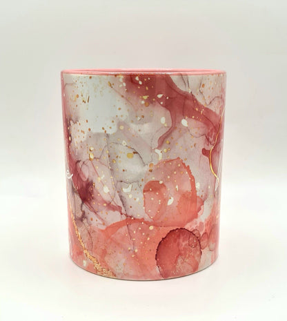 Personalised Pink Marble Mug, Geode Print Mug, Unique Gift For Her, Personalised Mug, Gift For Her