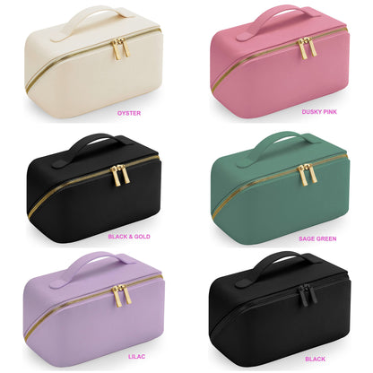 Embroidered Initial Make up Bag, Personalised Monogram Bag
