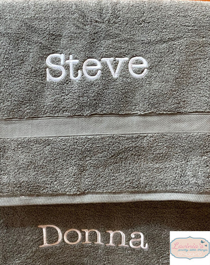 Personalised Embroidered Name Towel