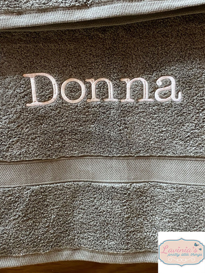 Personalised Embroidered Name Towel