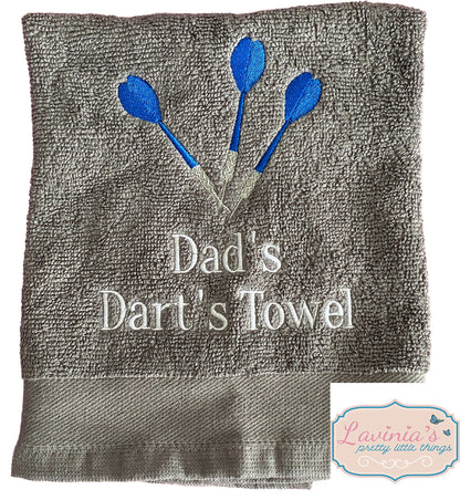 Darts Sports Embroidered Towel