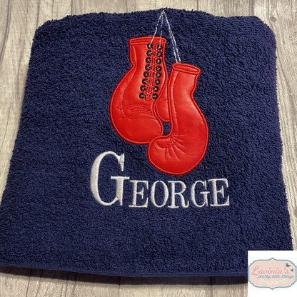 Personalised Boxing Glove Towel