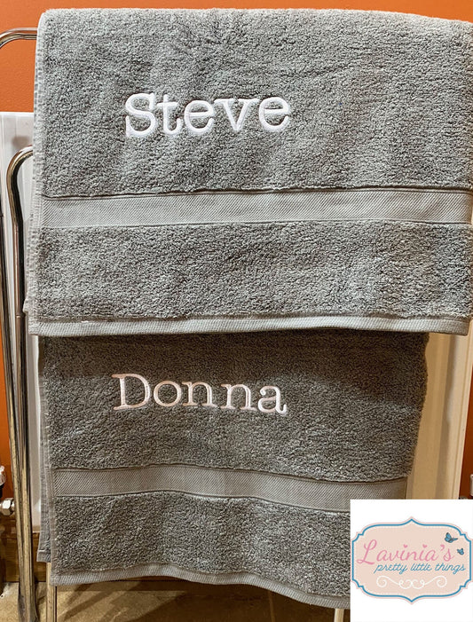 Personalised Embroidered Name Towel