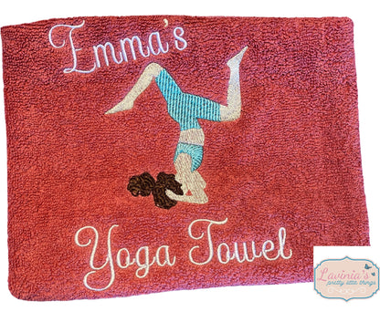 Personalised Embroidered Yoga Towel