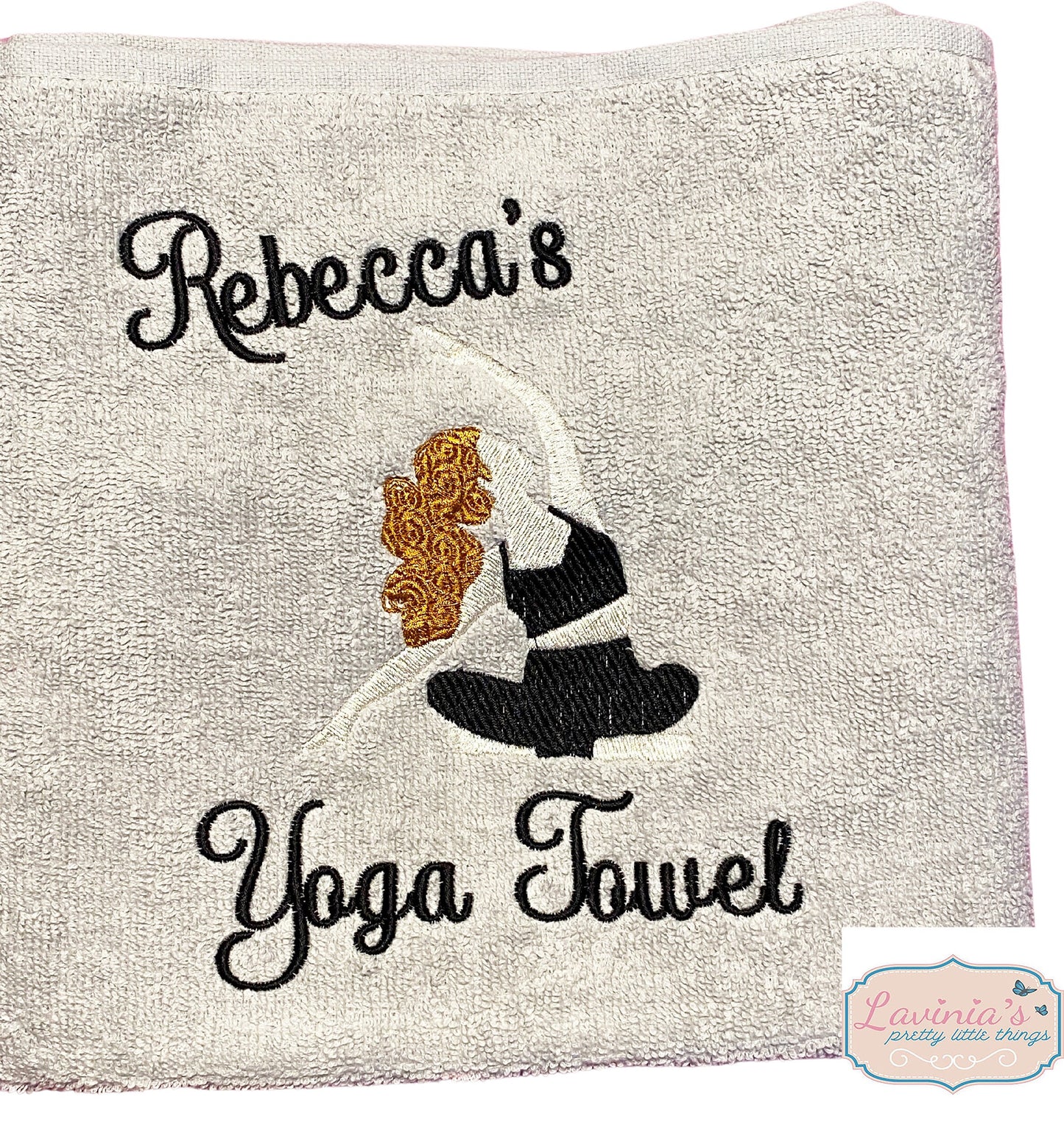 Personalised Embroidered Yoga Towel