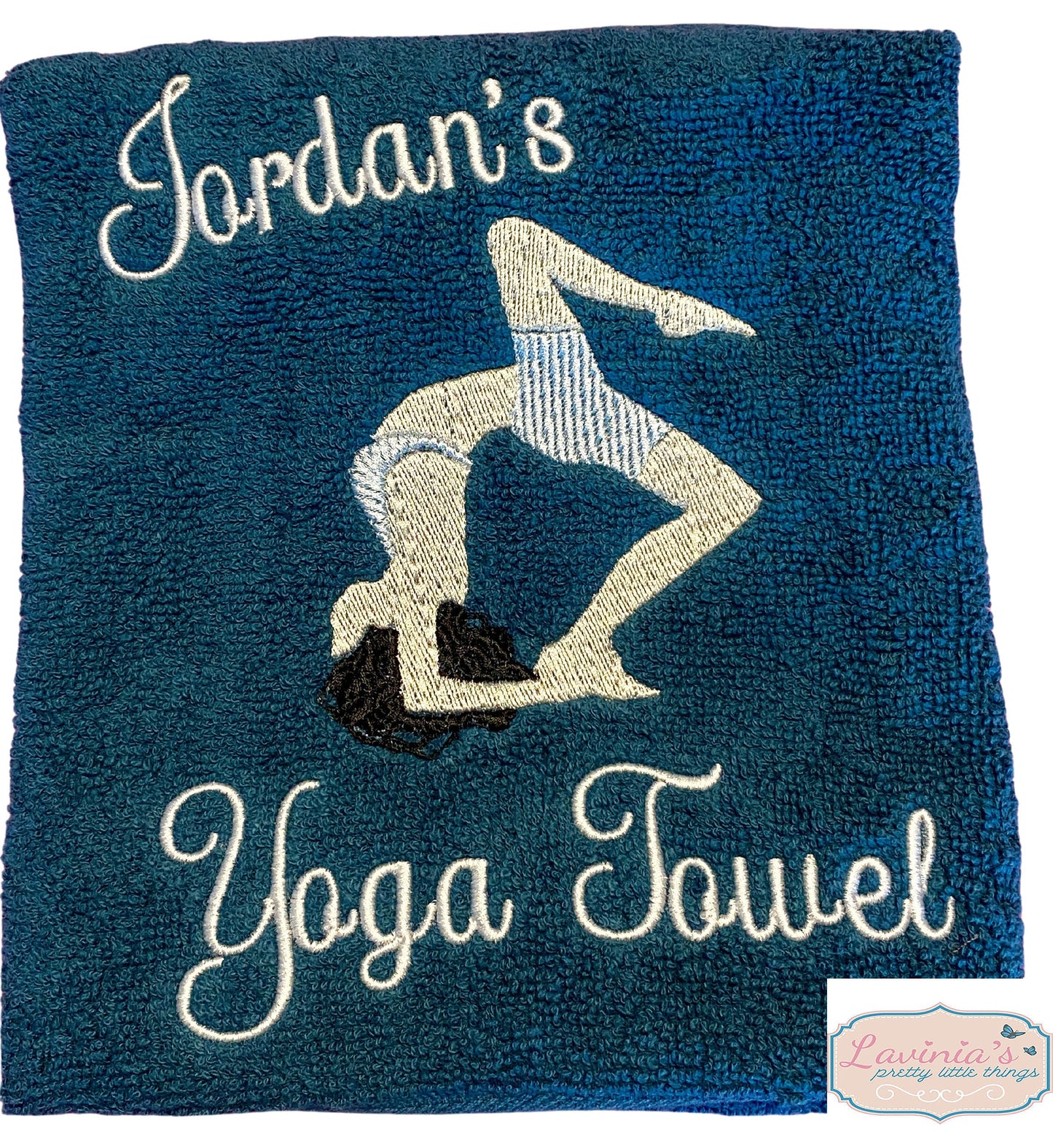 Personalised Embroidered Yoga Towel