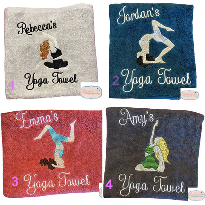 Personalised Embroidered Yoga Towel