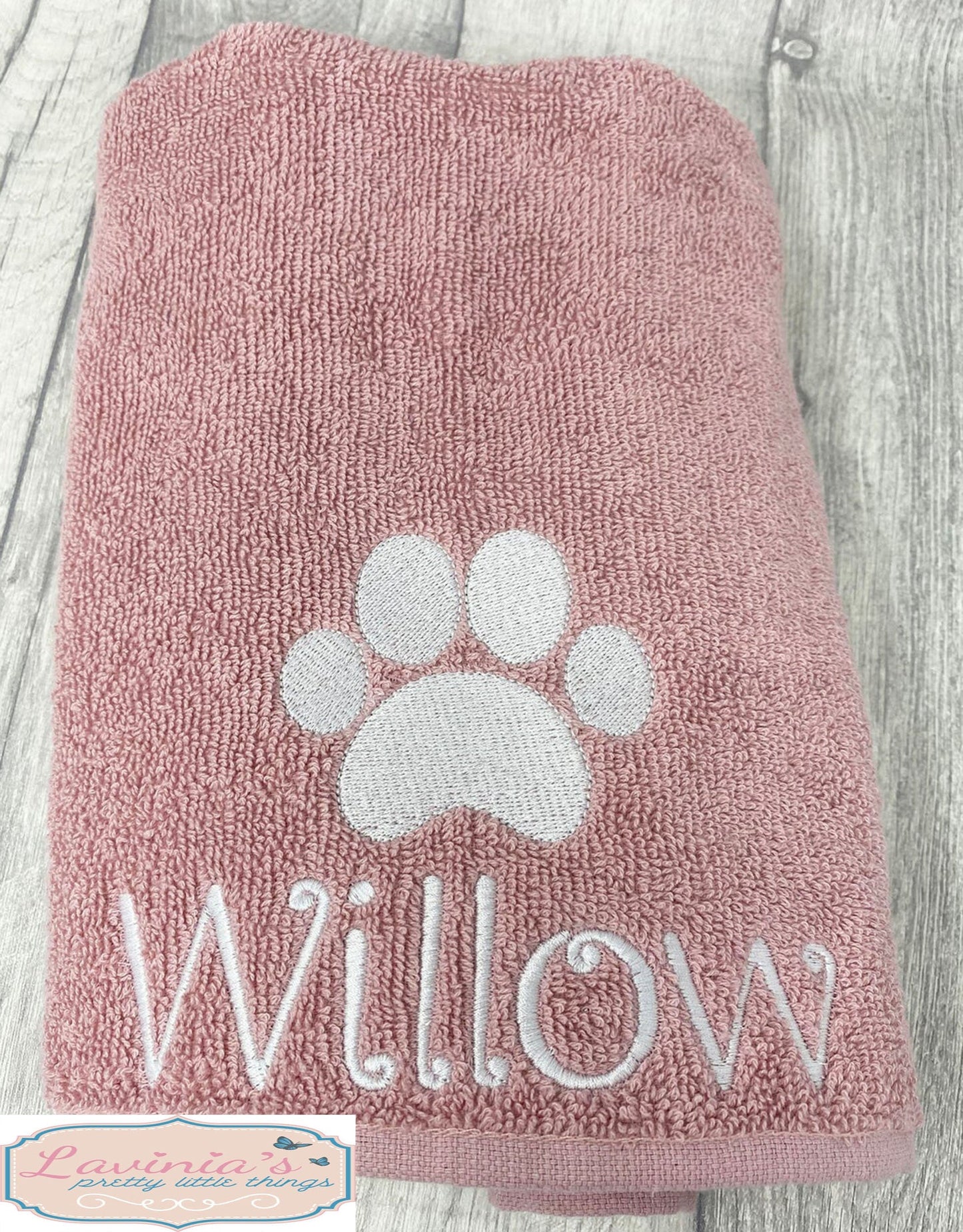 Personalised Dog Paw Print Towel