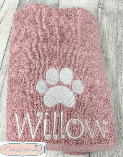 Personalised Dog Paw Print Towel